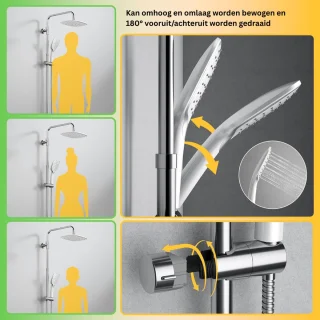 DailySupplies® Regendoucheset Zilver