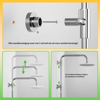 DailySupplies® Regendoucheset Zilver