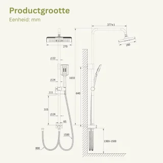 DailySupplies® Regendoucheset Zilver