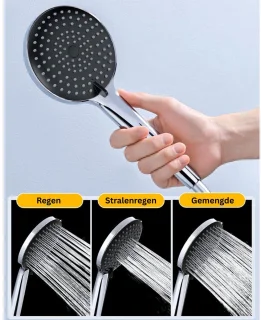 DailySupplies® Regendoucheset Zilver/Zwart