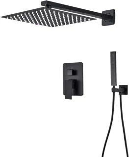 Damenzo Regendouche 20 cm Mat Zwart