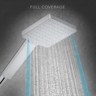 Deluge Vierkante Hoofddouche 110 mm Chroom