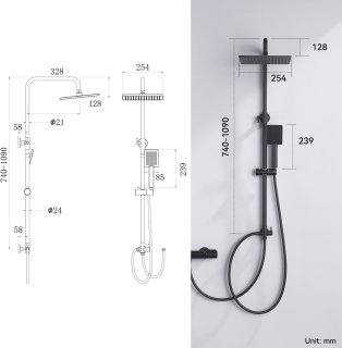 Wat vinden we goed aan de DERW Max Douchesysteem Zwart