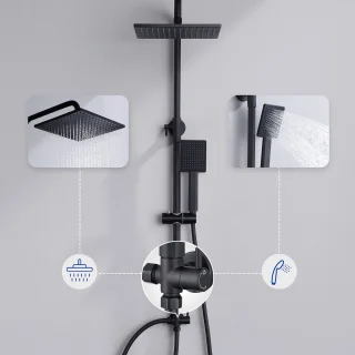 DERW Max Regendoucheset 109 cm Zwart