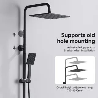 DERW Max Regendoucheset 109 cm Zwart