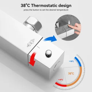 DERW Max Thermostaat Regendoucheset RVS Chroom