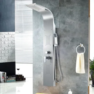 Designer RVS regendouche set