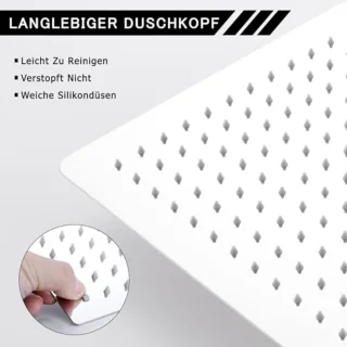 DETBOM Regendouchekop 40x40 cm Vierkant 304 RVS