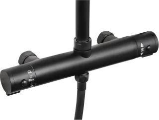 Differnz Thermoline Thermostatische Regendouche Mat Zwart