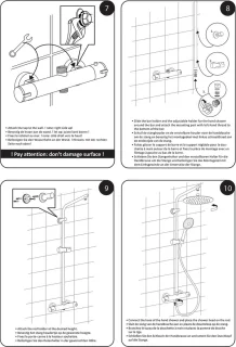 Differnz Thermoline Thermostatische Regendouche Mat Zwart