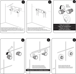 Differnz Thermoline Thermostatische Regendouche Mat Zwart