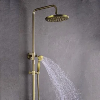 Douche met ronde regendouche - bruin