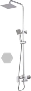 Douche set regendouche aluminium goud