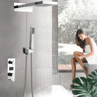 Douche set regendouche handdouche met temperatuur display