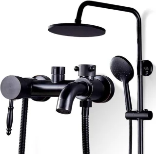 Douche set regendouche handdouche zilverkleurig