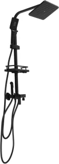 Douche Systeem - Douchekraan Set - Comfortabele Douche - Thermostatische Regeling - 73-116 cm Hoogte - Zwart
