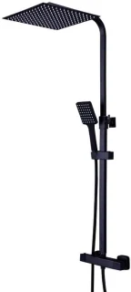 Douche systeem regendouche set 30x30cm kop zwart