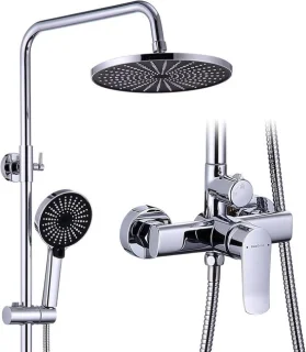 Douche systeem - regendouche set - 73 x 39 cm - chroom