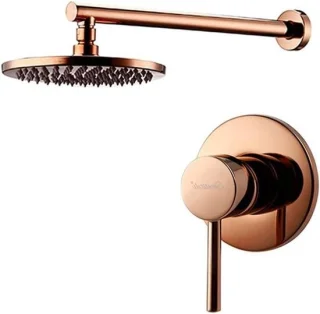 Douche systeem regendouche set massief messing 30-40cm rosé goud