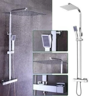 Douche systeem - regendouche set - zilver