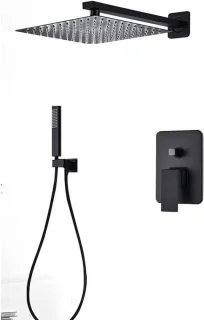 Douche systeem regendouche set zwart brons