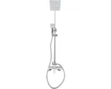 Douche systeem regendouche thermostaat 20x20 cm zilver