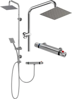 Douche Systeem Regendoucheset 95 cm Zilver