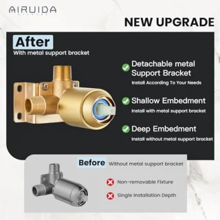 Douche trim kit wandmontage - geborsteld goud