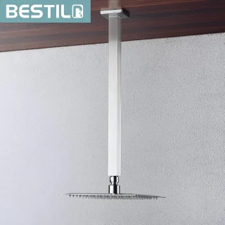 Douchearm 16 inch vierkant geborsteld nikkel