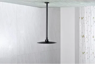 Douchearm met flens 16 inch Plafondmontage Mat zwart