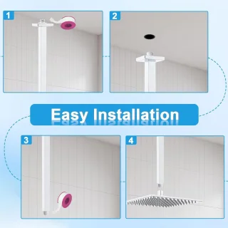 Douchearm Plafondmontage 61 cm Vierkant
