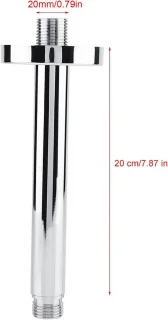 Douchearm verlengstuk plafond RVS chroom 20 cm