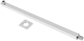 Douchearm verlengstuk - wandarm messing - 60 cm - zilver