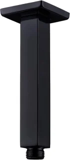 Douchearm vierkant verlengpijp regendouche - 165 cm - mat zwart