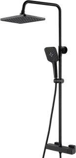 Douchearmatuur set 30 cm regendouche zwart