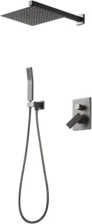 Douchecombinatie antracietgrijs en zwart 20 cm