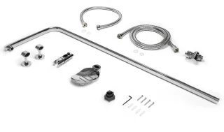 Douchegarnituur Ovaal 105 cm Chroom