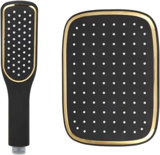 Douchekit regendouche set 25 cm zwart