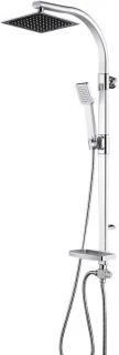 Douchekolom badkamer set handdouche 106 cm gepolijst