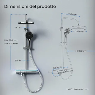 Douchekolom Chroom
