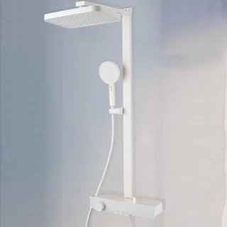 Douchekolom doucheset zwart messing