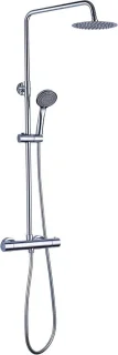 Douchekolom met thermostaat - 20 cm douchekop - chroom