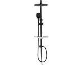 Douchekolom Regendouche Mat Zwart 74-114 cm