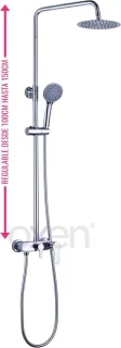 Douchekolom Regendoucheset RVS 20 cm