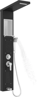Douchekolom RVS Douchesysteem 115 cm Zwart
