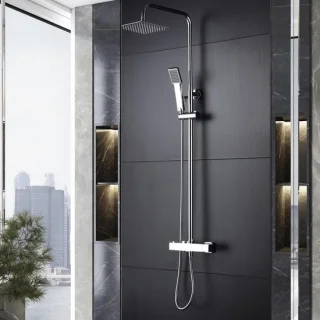 Douchekolom set met regendouche en handdouche