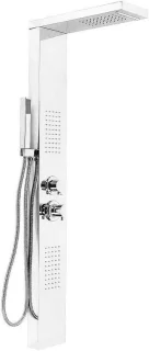 Douchekolom set regendouche waterval rvs 130 cm zilver