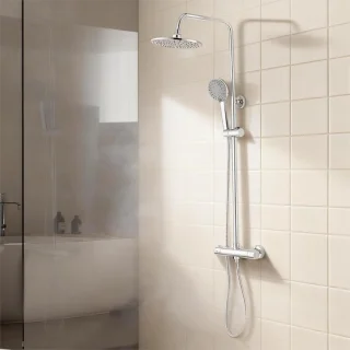 Douchekolom thermostaat inbouw zilver