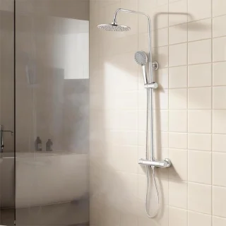 Douchekolom thermostaat zilver