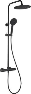 Douchekolom Thermostaatkraan 114 cm Mat Zwart